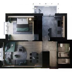 小戶型現代簡約全屋定制:45㎡極簡封閉型空間逆襲 小戶型現代簡約全屋定制:45㎡極簡封閉型空間逆襲