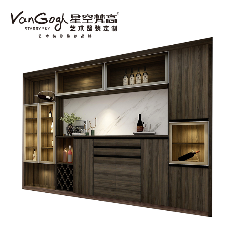 整體定制酒柜 拉納星空·古色古橡酒柜 整體定制酒柜 拉納星空·古色古橡酒柜
